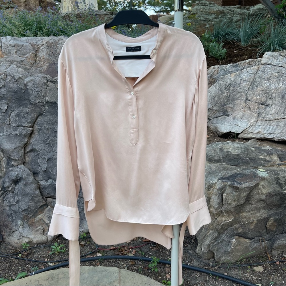 Rag & Bone silk top in light pink